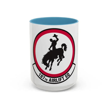187 Airlift Squadron (U.S. Air Force) Accent Coffee Mug 15oz Light Blue - Go Mug Yourself