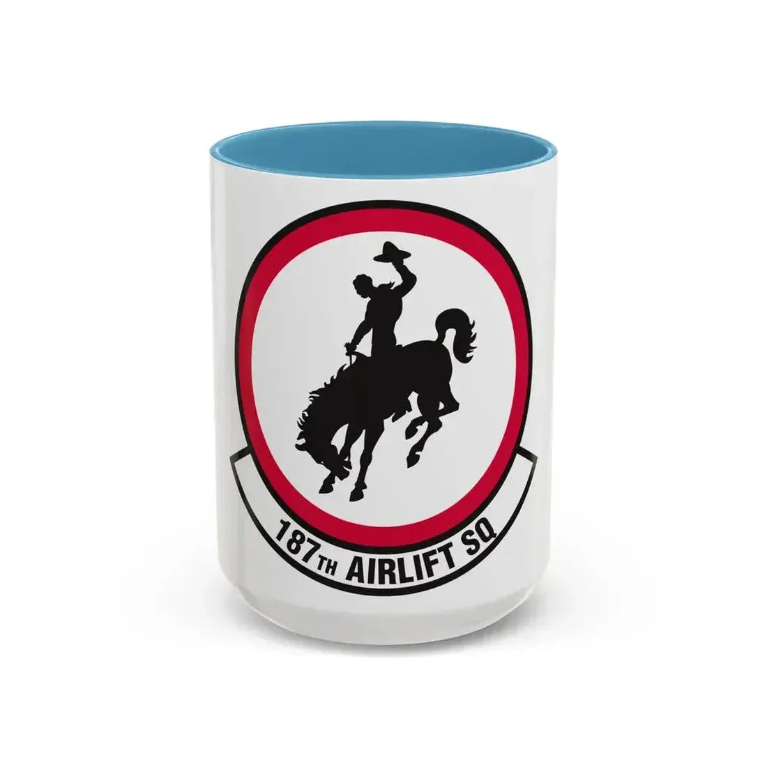 187 Airlift Squadron (U.S. Air Force) Accent Coffee Mug 15oz Light Blue - Go Mug Yourself