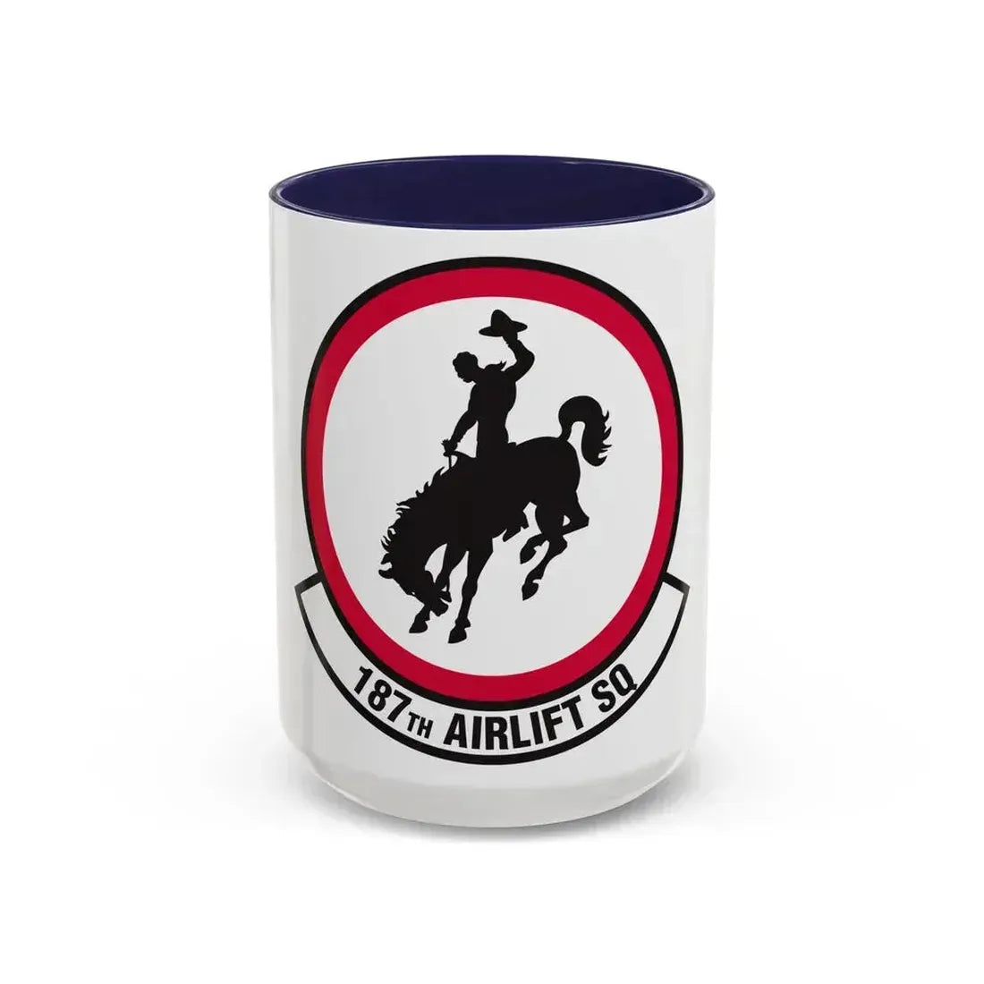 187 Airlift Squadron (U.S. Air Force) Accent Coffee Mug 15oz Navy - Go Mug Yourself
