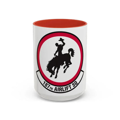 187 Airlift Squadron (U.S. Air Force) Accent Coffee Mug 15oz Red - Go Mug Yourself