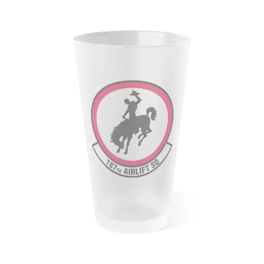 187 Airlift Squadron (U.S. Air Force) Frosted Pint Glass 16oz 16oz Frosted - Go Mug Yourself