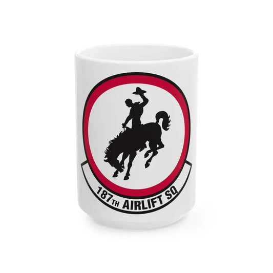 187 Airlift Squadron (U.S. Air Force) White Coffee Mug 15oz - Go Mug Yourself