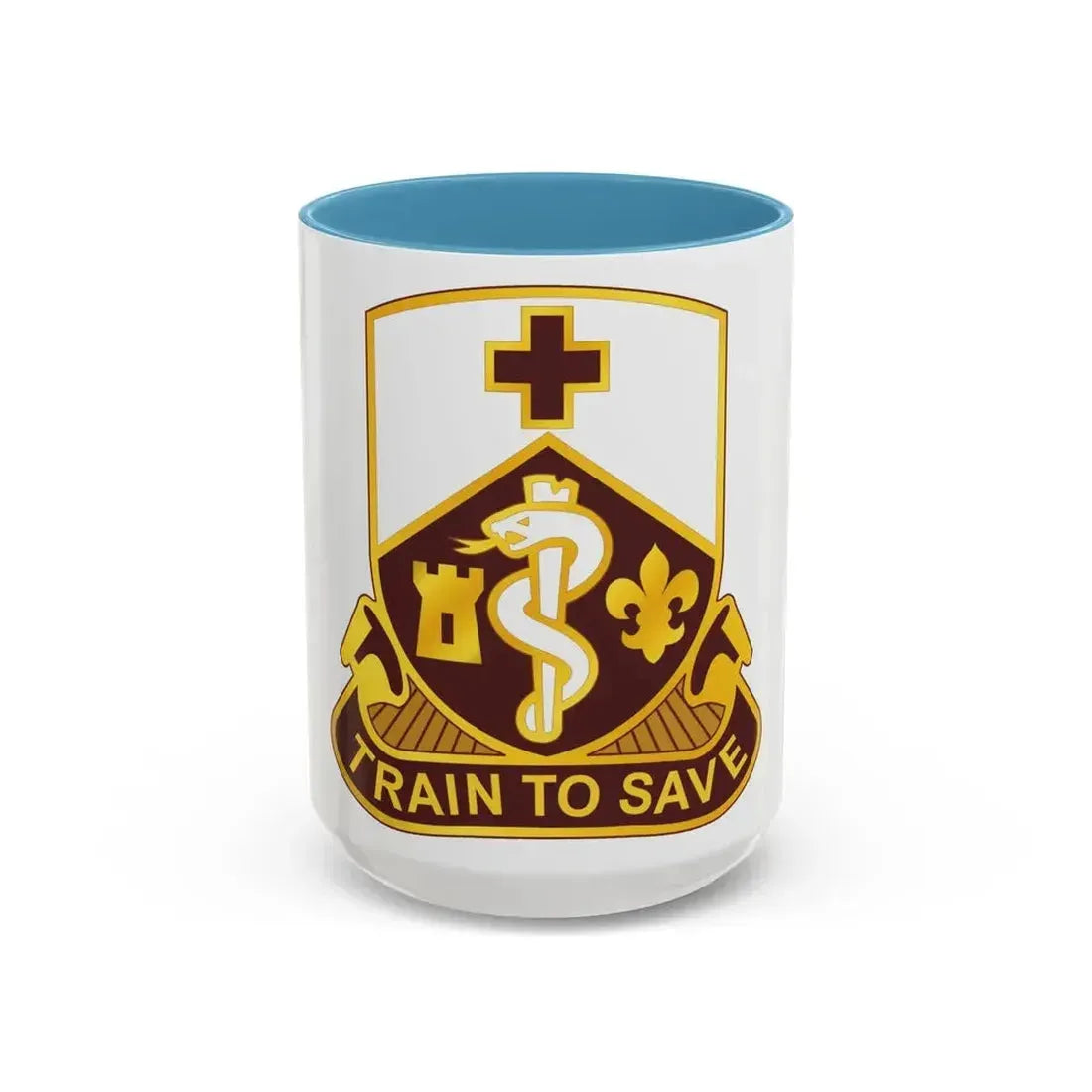 187 Medical Battalion (U.S. Army) Accent Coffee Mug 15oz Light Blue - Go Mug Yourself