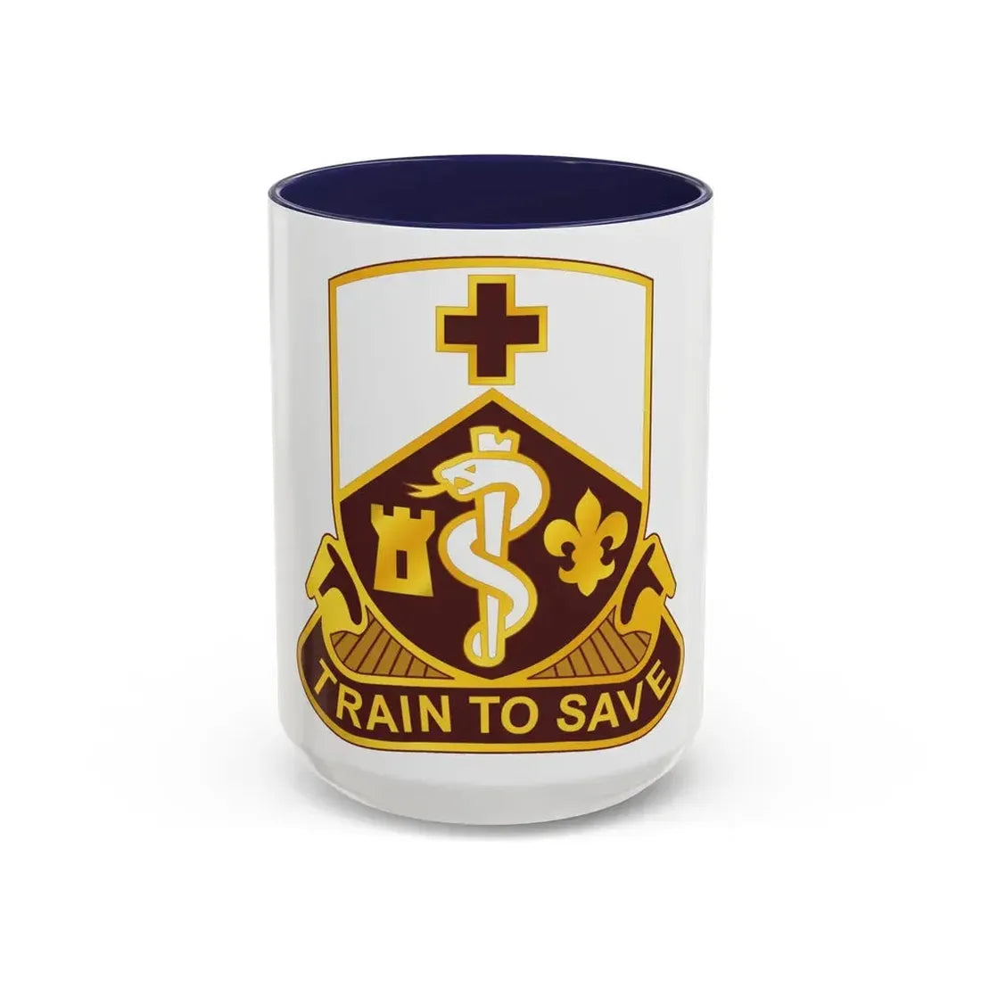 187 Medical Battalion (U.S. Army) Accent Coffee Mug 15oz Navy - Go Mug Yourself