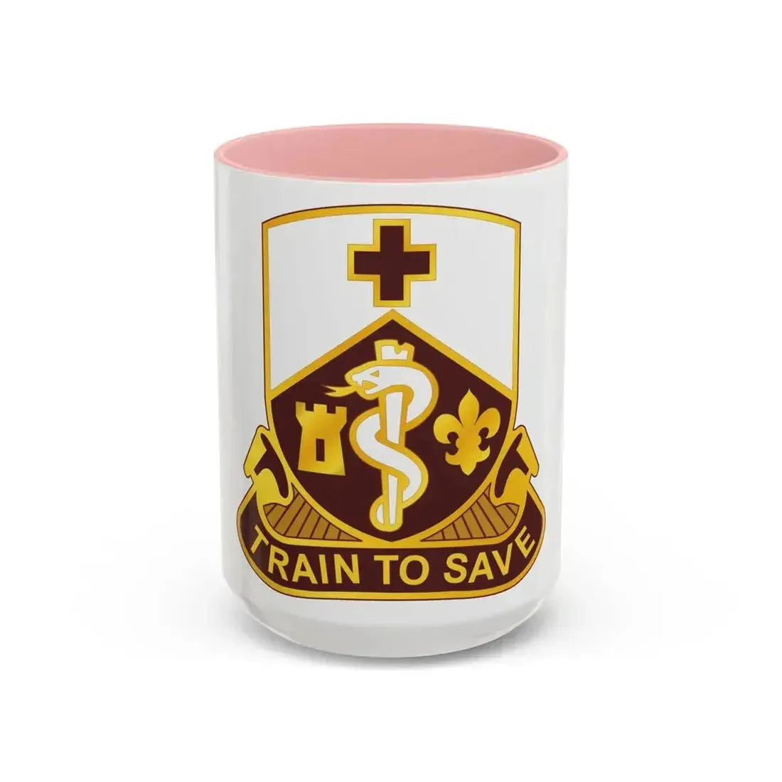 187 Medical Battalion (U.S. Army) Accent Coffee Mug 15oz Pink - Go Mug Yourself