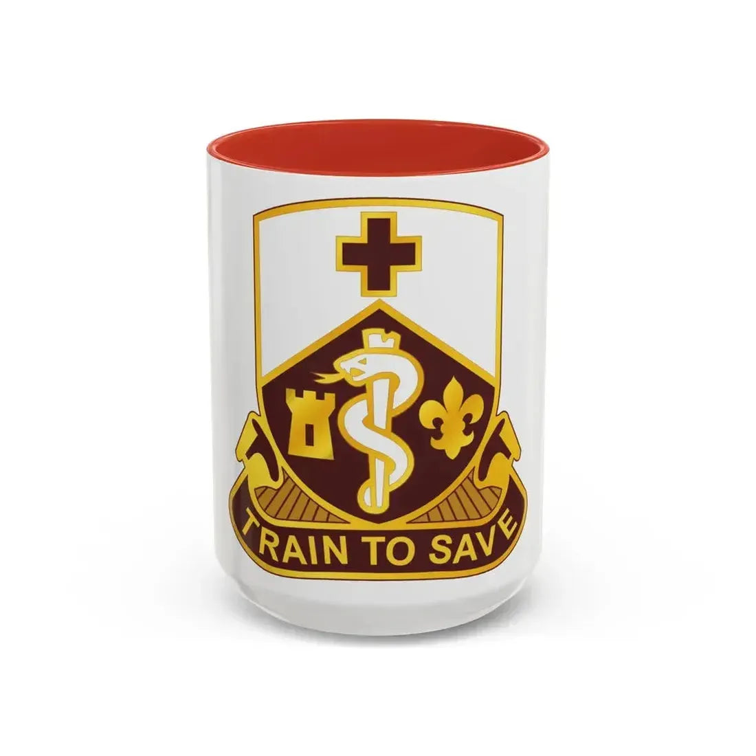 187 Medical Battalion (U.S. Army) Accent Coffee Mug 15oz Red - Go Mug Yourself