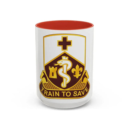 187 Medical Battalion (U.S. Army) Accent Coffee Mug 15oz Red - Go Mug Yourself