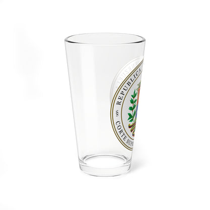 Sello de la Corte Suprema de la República de Venezuela (Venezuela) (Coat of Arms) Pint Glass 16oz