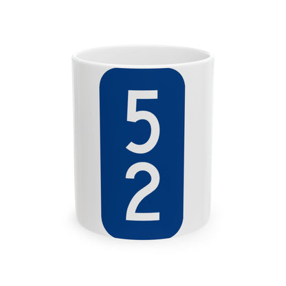 Warren County 52 NY tab (New York) (Road Sign) White Coffee Mug