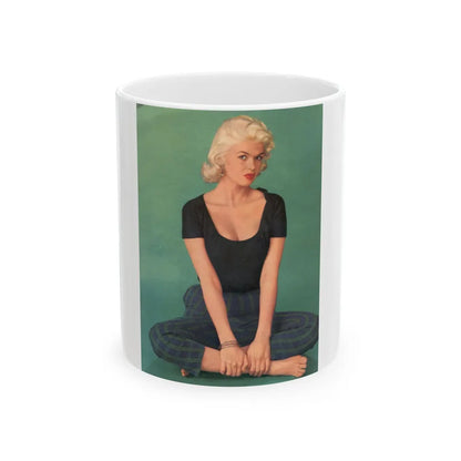 Jayne Mansfield #234 (Vintage Female Icon) White Coffee Mug-11oz-Go Mug Yourself