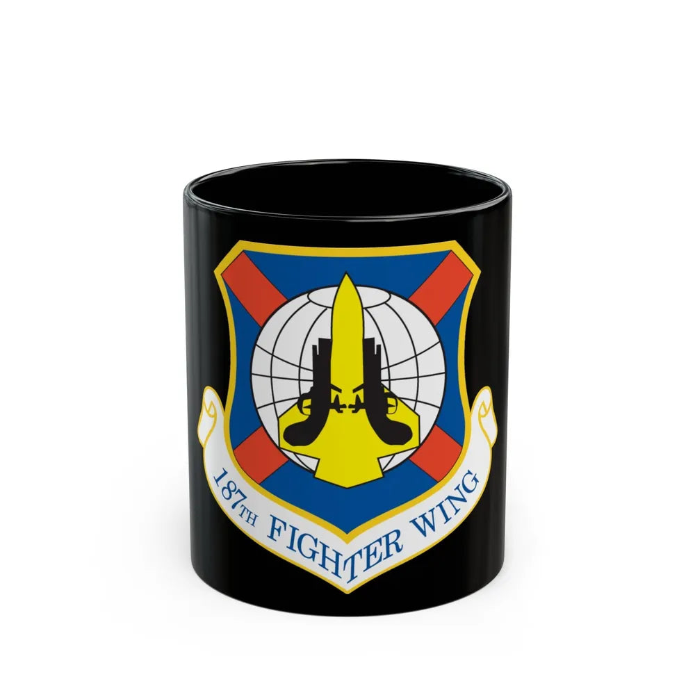 187th Fighter Wing (U.S. Air Force) Black Coffee Mug-11oz-Go Mug Yourself