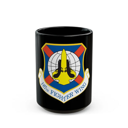 187th Fighter Wing (U.S. Air Force) Black Coffee Mug-15oz-Go Mug Yourself