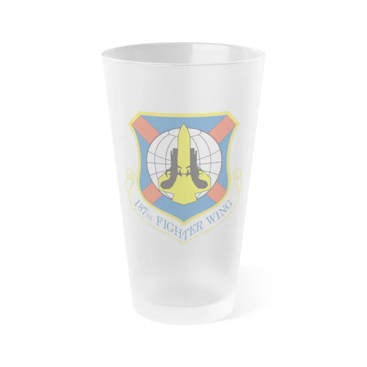 187th Fighter Wing (U.S. Air Force) Frosted Pint Glass 16oz-16oz-Frosted-Go Mug Yourself