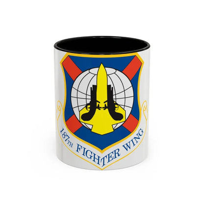187th Fighter Wing (U.S. Air Force) Accent Coffee Mug 11oz Black - Go Mug Yourself