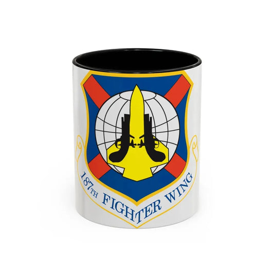 187th Fighter Wing (U.S. Air Force) Accent Coffee Mug 11oz Black - Go Mug Yourself
