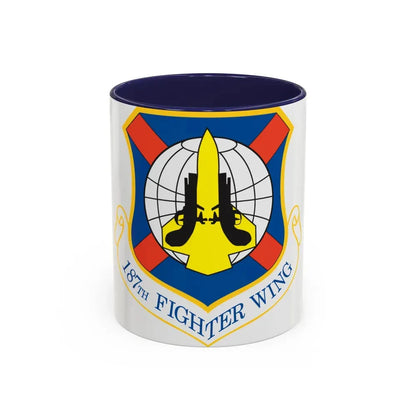 187th Fighter Wing (U.S. Air Force) Accent Coffee Mug 11oz Navy - Go Mug Yourself