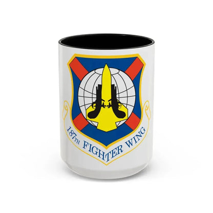 187th Fighter Wing (U.S. Air Force) Accent Coffee Mug 15oz Black - Go Mug Yourself