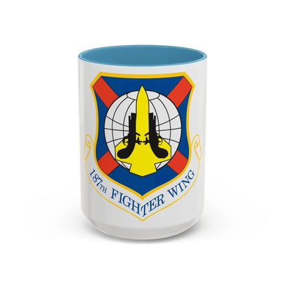 187th Fighter Wing (U.S. Air Force) Accent Coffee Mug 15oz Light Blue - Go Mug Yourself
