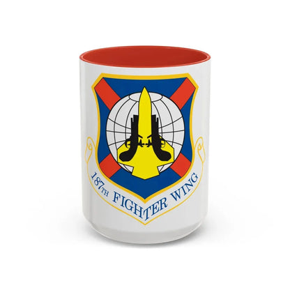 187th Fighter Wing (U.S. Air Force) Accent Coffee Mug 15oz Red - Go Mug Yourself