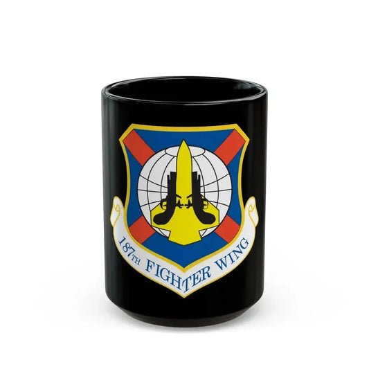 187th Fighter Wing (U.S. Air Force) Black Coffee Mug 15oz - Go Mug Yourself