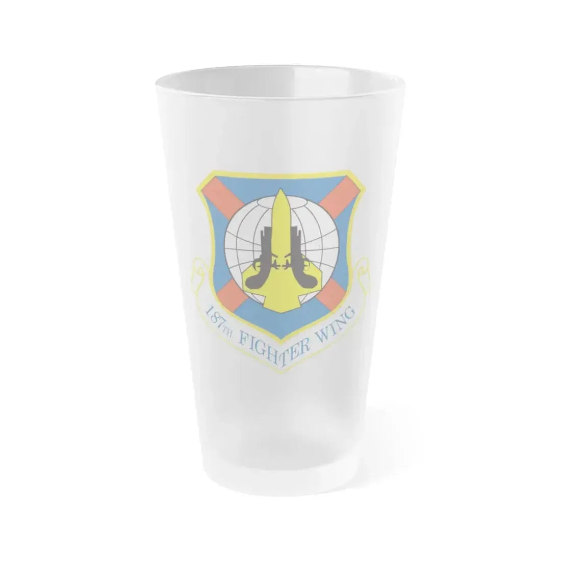 187th Fighter Wing (U.S. Air Force) Frosted Pint Glass 16oz 16oz Frosted - Go Mug Yourself