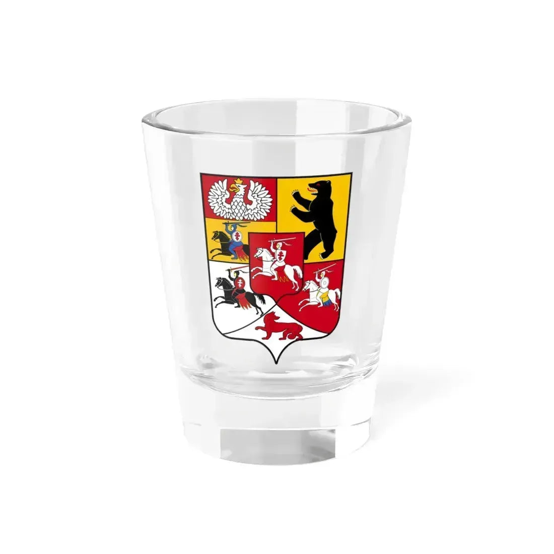 Герб Княжества и области белорусские и литовские 1882 (Russia) (Coat of Arms) Shot Glass 1.5oz 1.5oz - Go Mug Yourself