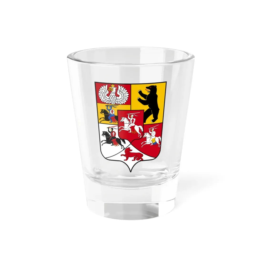 Герб Княжества и области белорусские и литовские 1882 (Russia) (Coat of Arms) Shot Glass 1.5oz 1.5oz - Go Mug Yourself