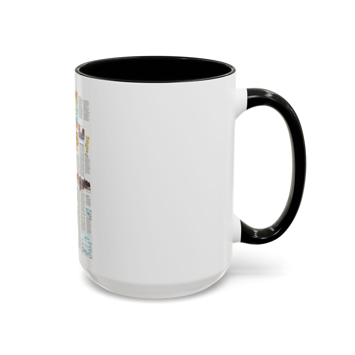 Spain and Portugal - A Traveller's Map 2 (1984) (Map) Accent Coffee Mug