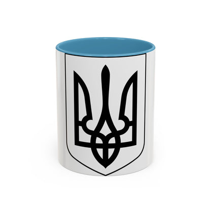 Lesser Coat of Arms of Ukraine 2 - Accent Coffee Mug