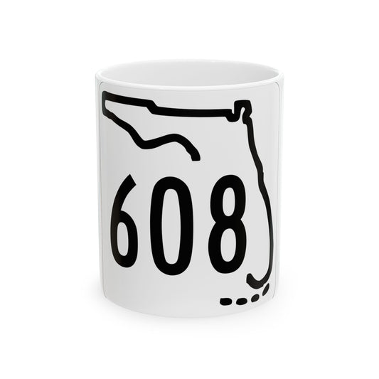 Florida 608 1955 (Florida) (Road Sign) White Coffee Mug