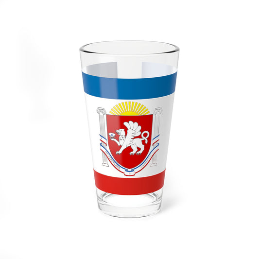Flag of Crimea Coat of Arms (Russia) Pint Glass 16oz