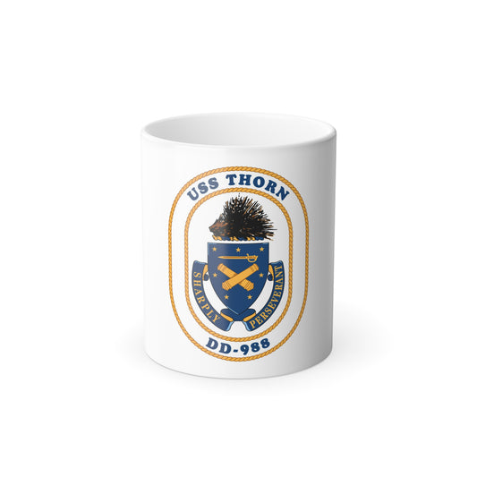 USS Thorn DD 988 v2 (U.S. Navy) Color Changing Mug 11oz