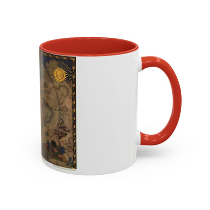 Map of Discovery- Western Hemisphere (1928) (Map) Accent Coffee Mug