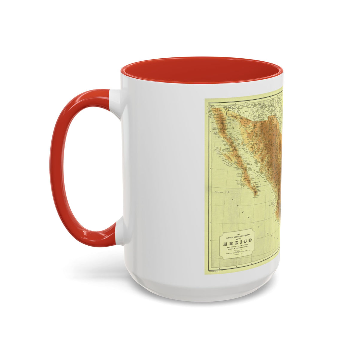 Central America & Mexico (1911) (Map) Accent Coffee Mug