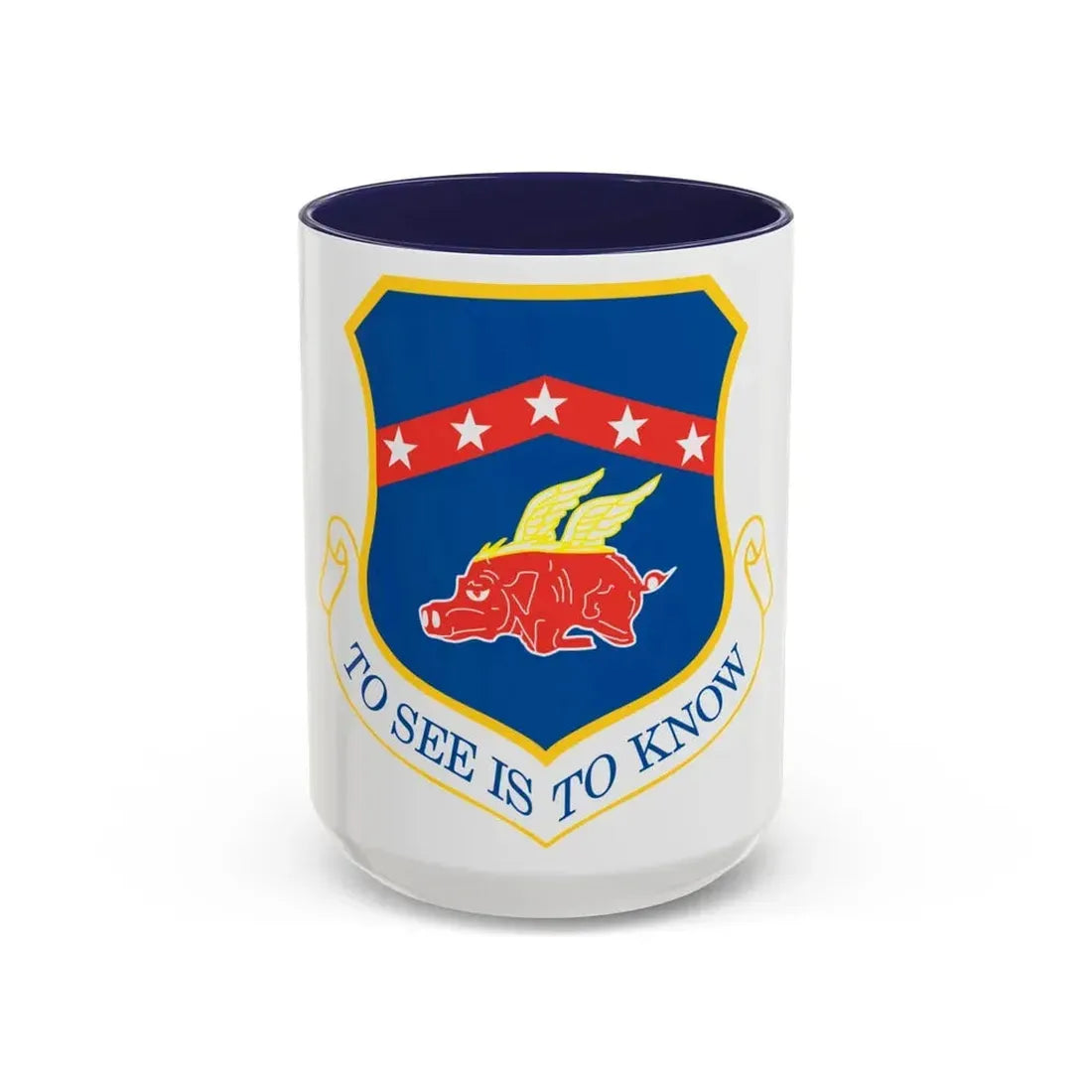 188th Fighter Wing (U.S. Air Force) Accent Coffee Mug 15oz Navy - Go Mug Yourself