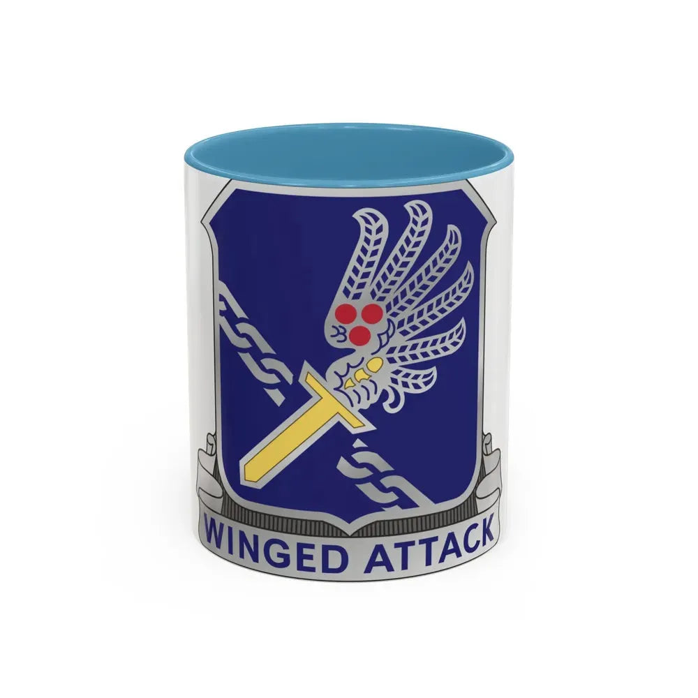 188th Infantry Regiment (U.S. Army) Accent Coffee Mug 11oz Light Blue - Go Mug Yourself