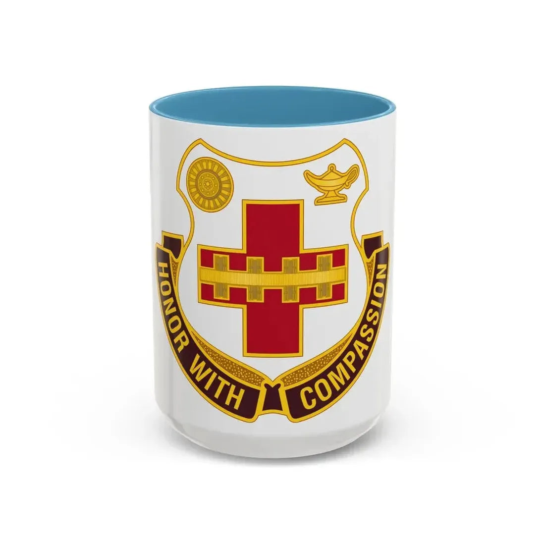 188th Medical Battalion (U.S. Army) Accent Coffee Mug 15oz Light Blue - Go Mug Yourself