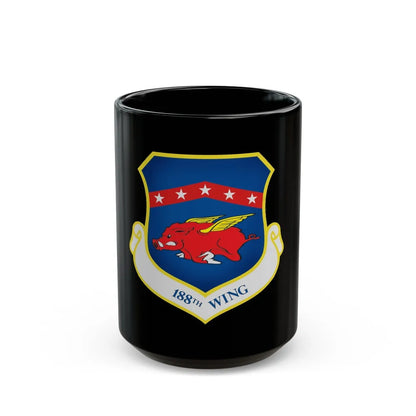 188th Wing (U.S. Air Force) Black Coffee Mug-15oz-Go Mug Yourself