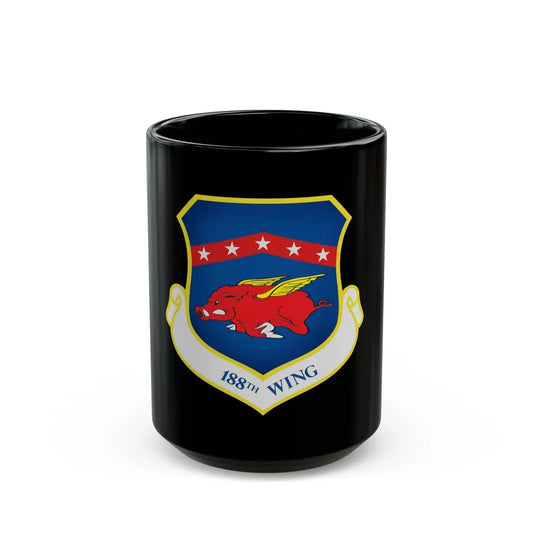 188th Wing (U.S. Air Force) Black Coffee Mug-15oz-Go Mug Yourself