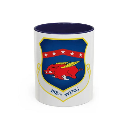 188th Wing (U.S. Air Force) Accent Coffee Mug 11oz Navy - Go Mug Yourself
