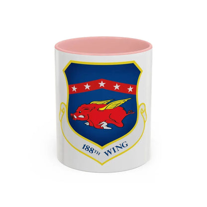 188th Wing (U.S. Air Force) Accent Coffee Mug 11oz Pink - Go Mug Yourself