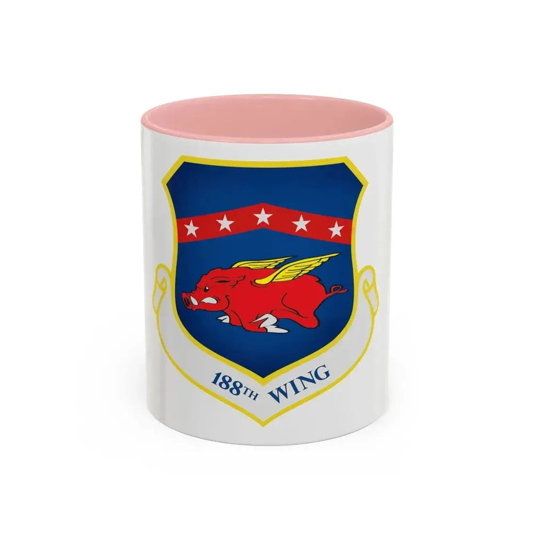 188th Wing (U.S. Air Force) Accent Coffee Mug 11oz Pink - Go Mug Yourself