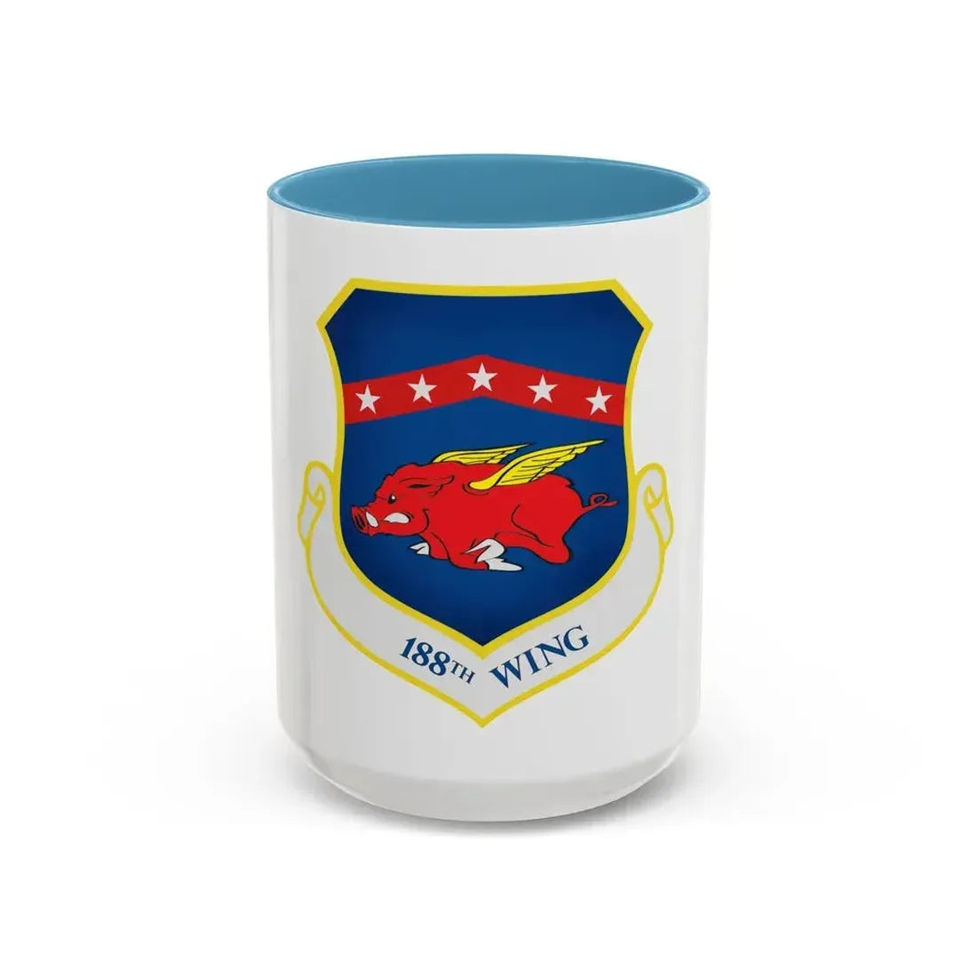 188th Wing (U.S. Air Force) Accent Coffee Mug 15oz Light Blue - Go Mug Yourself