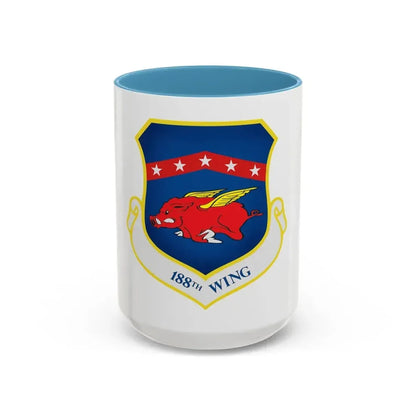 188th Wing (U.S. Air Force) Accent Coffee Mug 15oz Light Blue - Go Mug Yourself