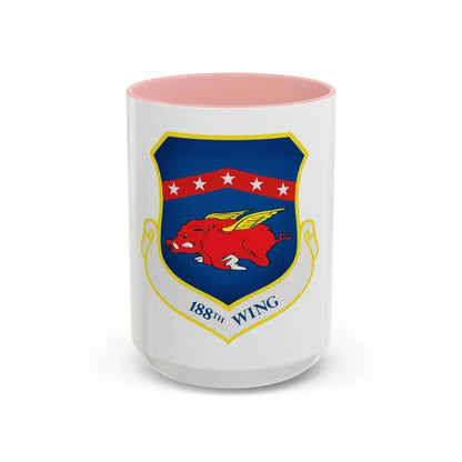 188th Wing (U.S. Air Force) Accent Coffee Mug 15oz Pink - Go Mug Yourself