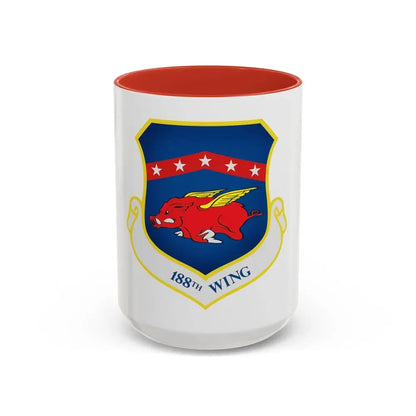 188th Wing (U.S. Air Force) Accent Coffee Mug 15oz Red - Go Mug Yourself