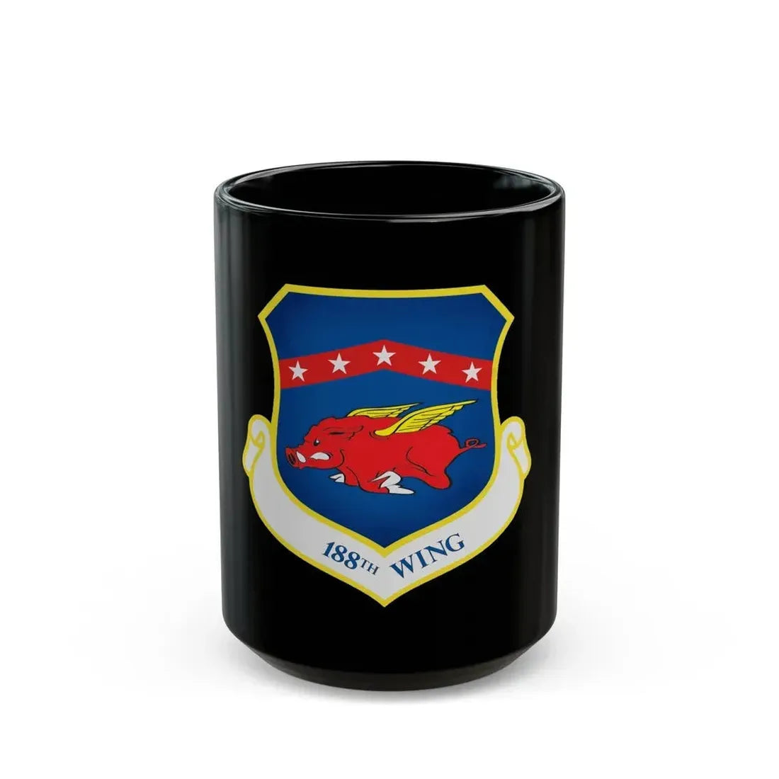 188th Wing (U.S. Air Force) Black Coffee Mug 15oz - Go Mug Yourself