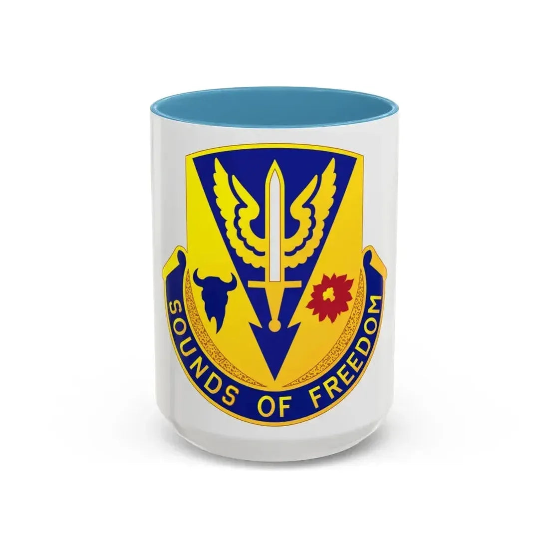 189 Aviation Regiment (U.S. Army) Accent Coffee Mug 15oz Light Blue - Go Mug Yourself