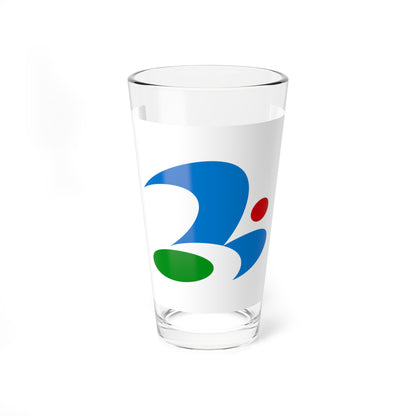 Flag of Tsukubamirai Ibaraki (Japan) Pint Glass 16oz