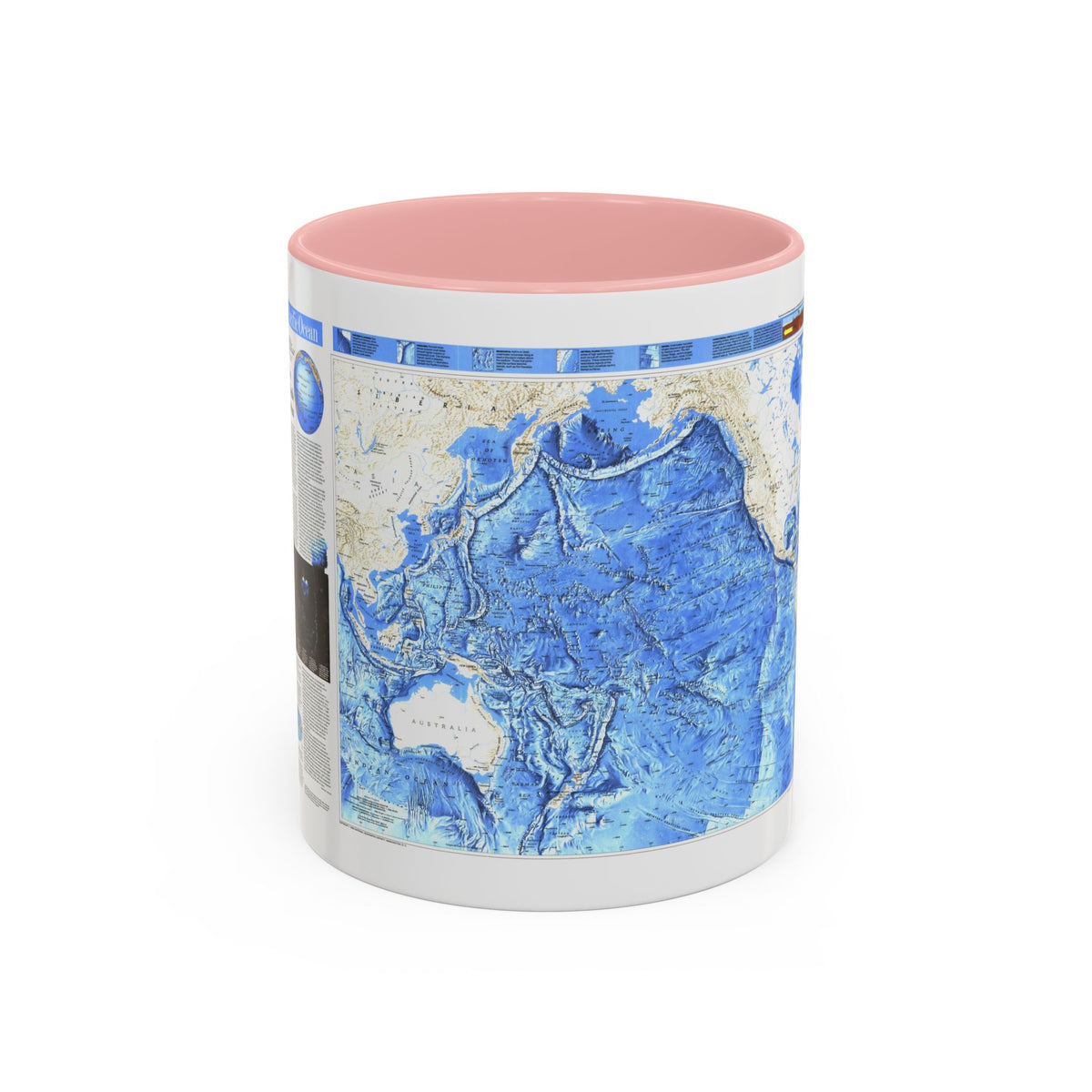 Pacific Ocean (1992) (Map) Accent Coffee Mug